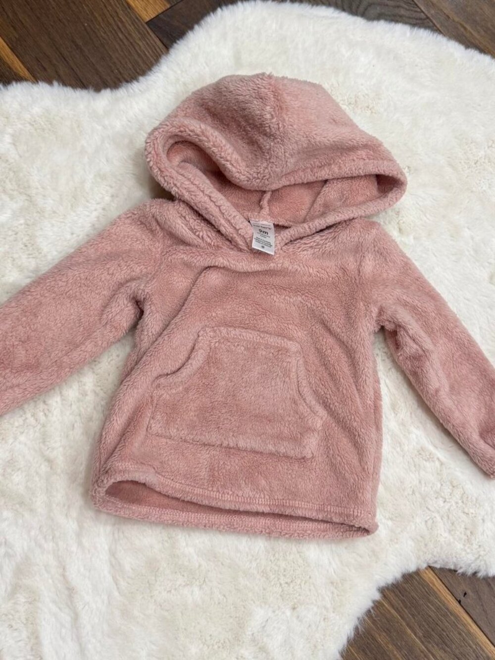 Soft pink Carter fuzzy hoodie 6-9 months